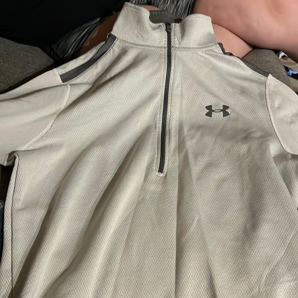 Under Armour Grey Half Zip Hoodless Loose Cold Gear Sweatshirt